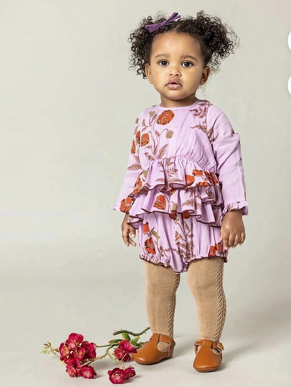 Pink Chicken Girls' Heidi Ruffle Bubble Romper
